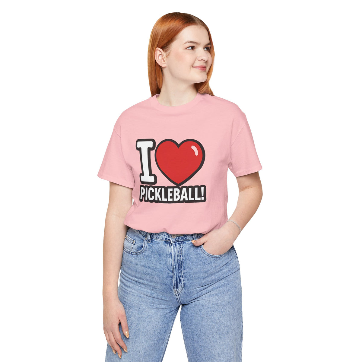 I Love Pickleball T-Shirt - Unisex Pickleball Tee - Court Sports Gift - XS-4XL