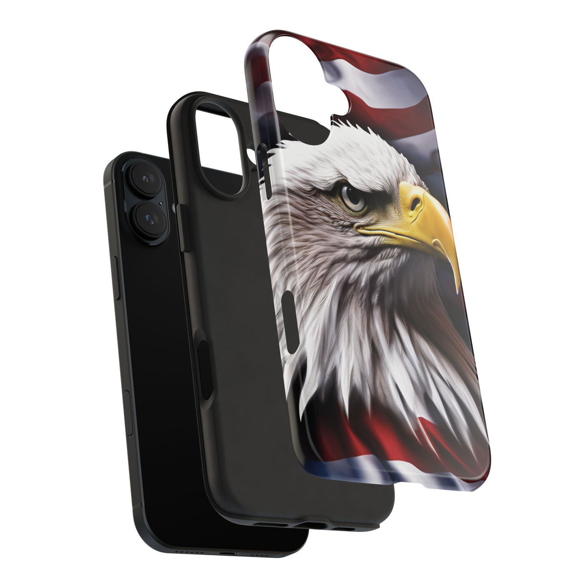 Patriotic - Bald Eagle - Phone Case - Tough Phone Case - American Flag Design - Gift for Veterans - National Holidays - Outdoor Adventures - Eagle Lover
