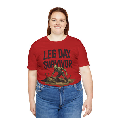 Leg Day Survivor Tee - Fitness Shirt - Workout Apparel - Gym Gift - Unisex Graphic Tee - Funny T-shirt