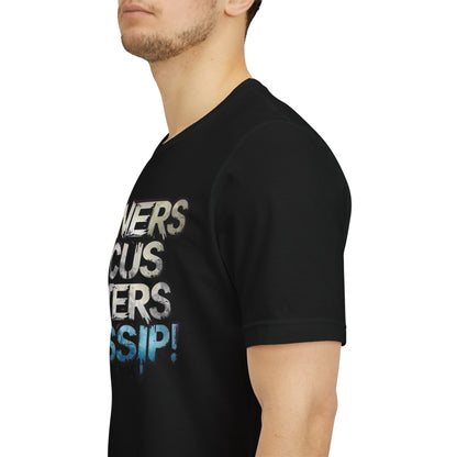 Winners Focus Haters Gossip - Motivational T-Shirt - Bold Graphic Tee - Unisex XS-4XL