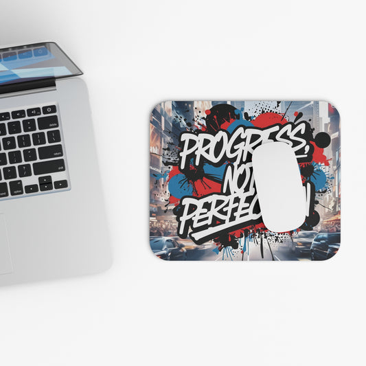 Progress Not Perfection Mouse Pad - Motivational Desk Accessory