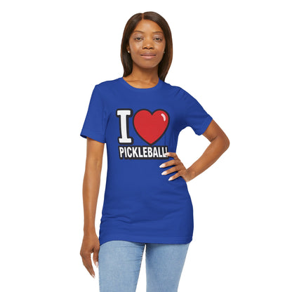 I Love Pickleball T-Shirt - Unisex Pickleball Tee - Court Sports Gift - XS-4XL