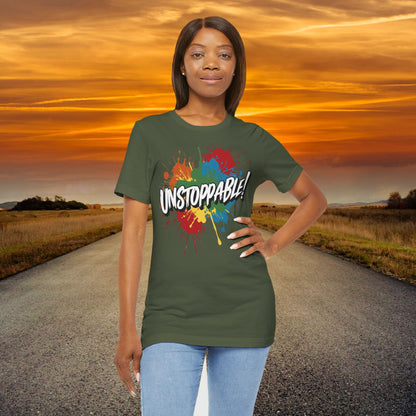 Unstoppable Vintage Retro T-Shirt - Motivational Graphic Tee - Unisex Casual Shirt