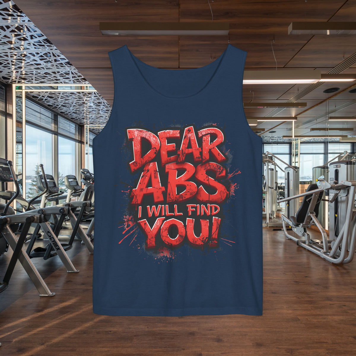 Dear Abs I Will Find You! - Garment-Dyed Tank Top - Funny Gym Tank - Unisex Fitness Apparel - XS-3XL