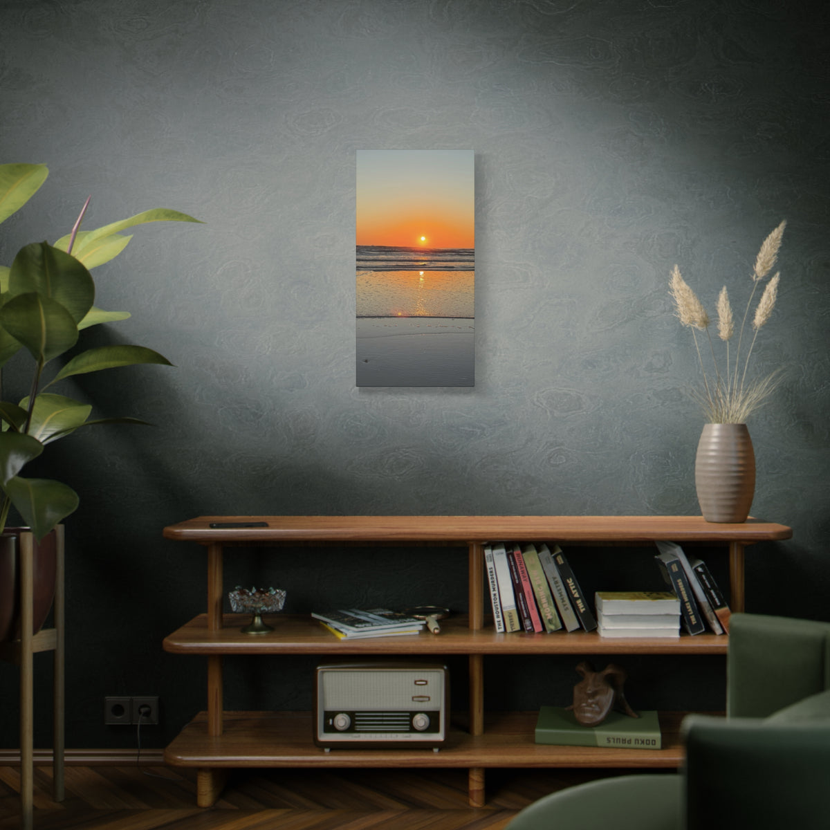 Sunset Beach Canvas Print, Ocean Decor, Wall Art, Home Decor, Coastal Artwork for Living Room