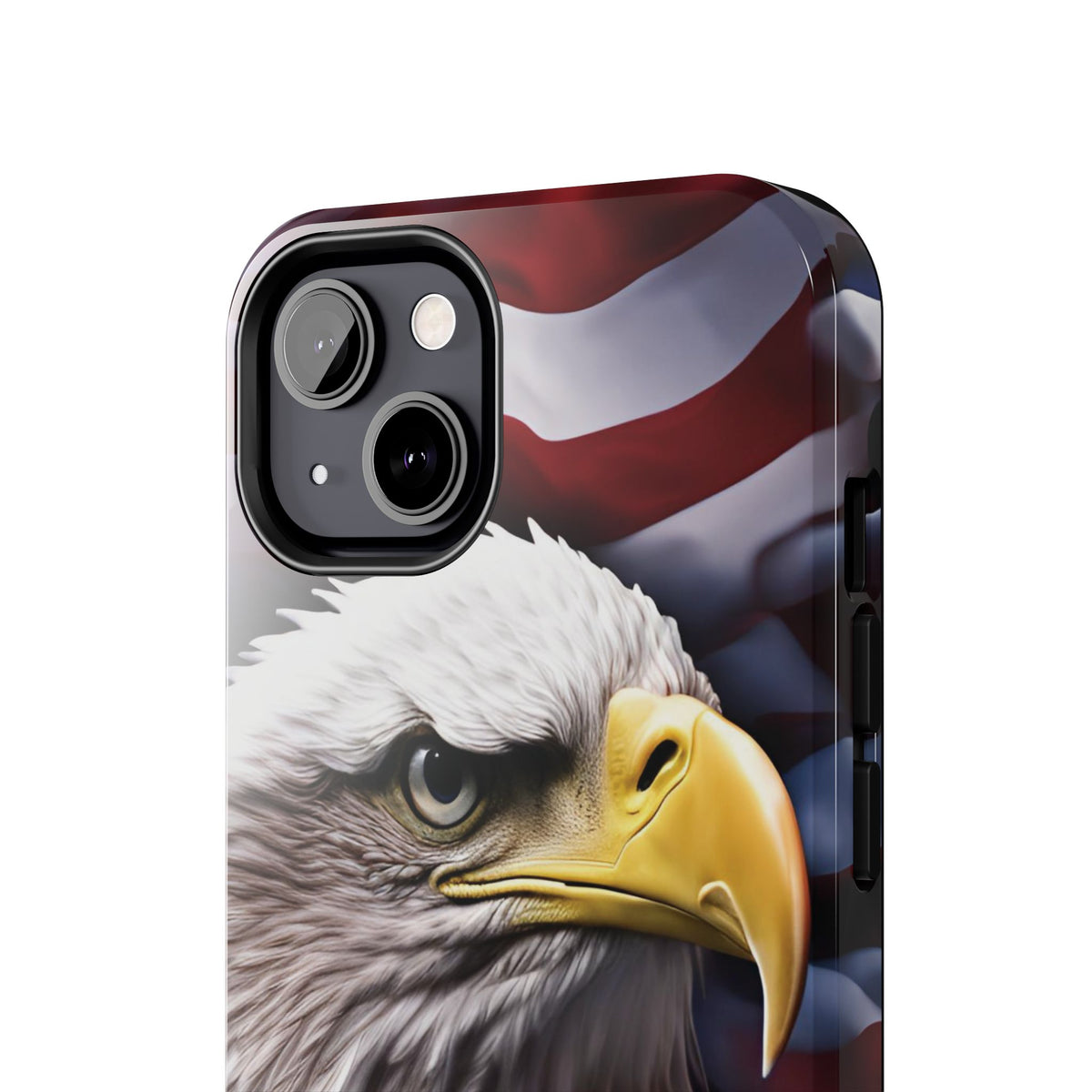 Patriotic - Bald Eagle - Phone Case - Tough Phone Case - American Flag Design - Gift for Veterans - National Holidays - Outdoor Adventures - Eagle Lover