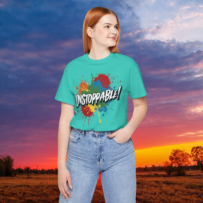 Unstoppable Vintage Retro T-Shirt - Motivational Graphic Tee - Unisex Casual Shirt