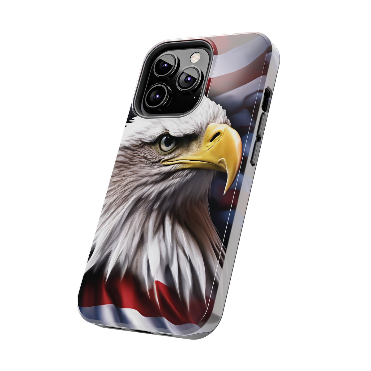 Patriotic - Bald Eagle - Phone Case - Tough Phone Case - American Flag Design - Gift for Veterans - National Holidays - Outdoor Adventures - Eagle Lover