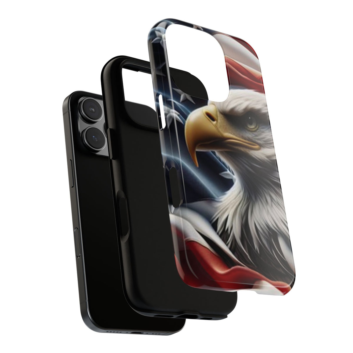 Patriotic Eagle American Flag Phone Case - Gift for Veterans - Independence Day - Memorial Day