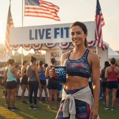 Your Only Limit Is You! Motivational Mug - American Flag - 11oz/15oz