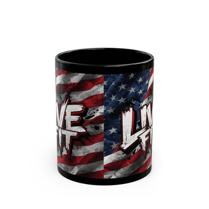 LIVE FIT Patriotic Mug - American Flag Design - 11oz/15oz