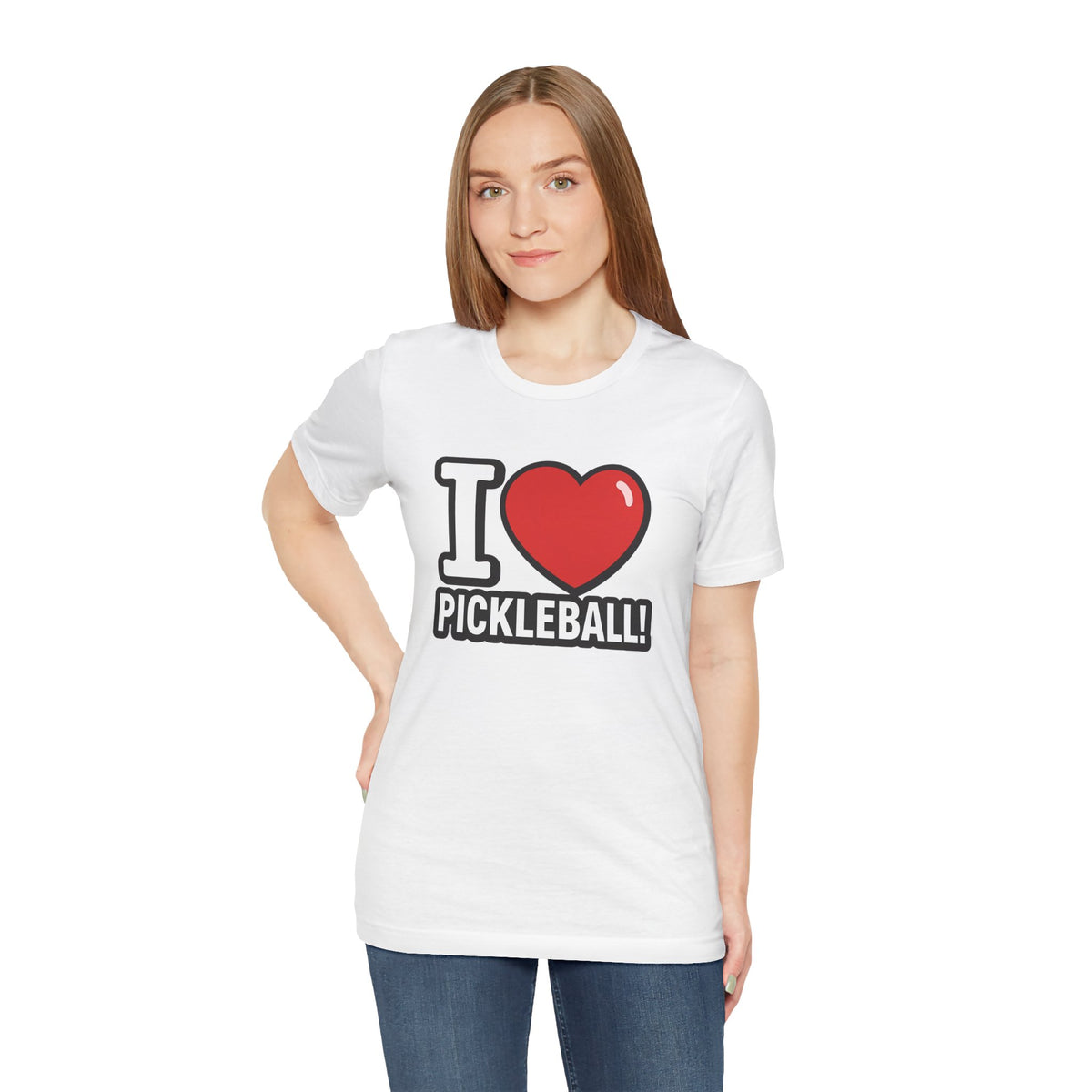 I Love Pickleball T-Shirt - Unisex Pickleball Tee - Court Sports Gift - XS-4XL