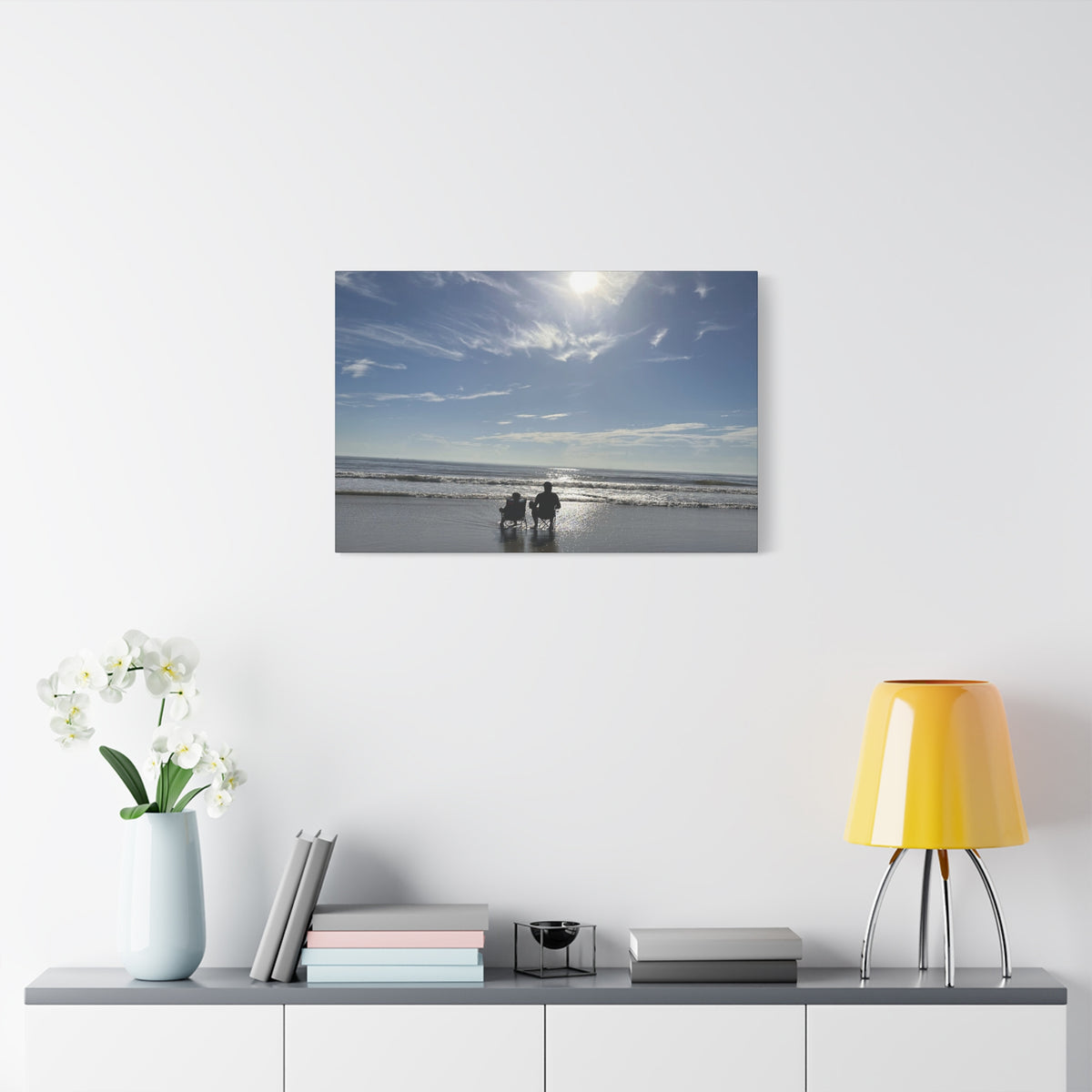Beach Day Canvas Wall Art - Coastal Home Decor - Ocean Landscape - Serene Beach Print - 16 Sizes Available