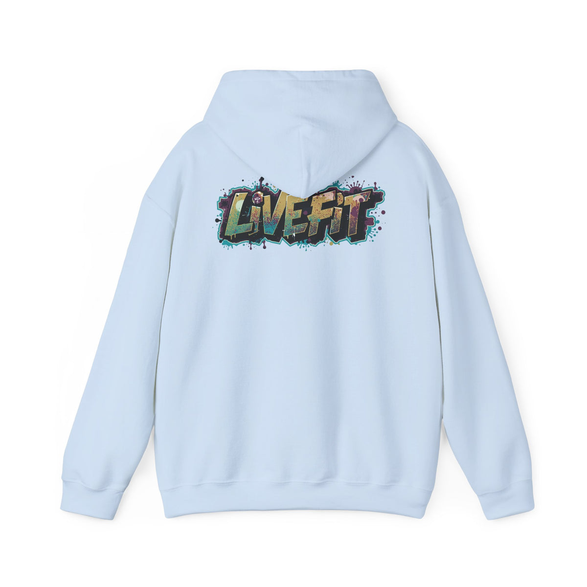LIVE FIT Hoodie - Unisex Heavy Blend Sweatshirt - Fitness Gym Wear - Workout Apparel - S-5XL