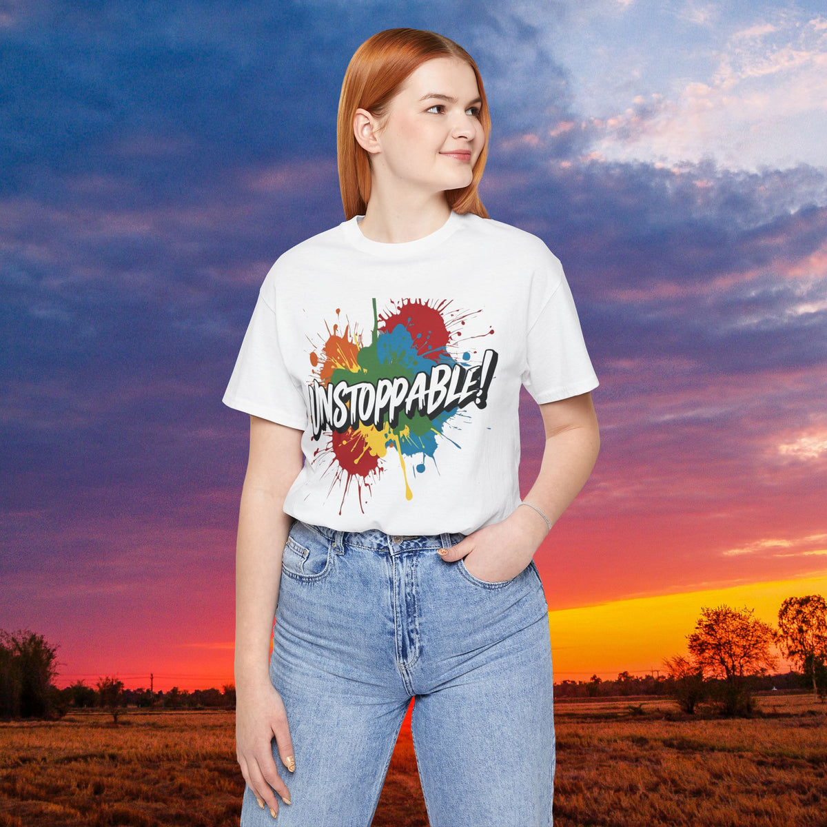 Unstoppable Vintage Retro T-Shirt - Motivational Graphic Tee - Unisex Casual Shirt