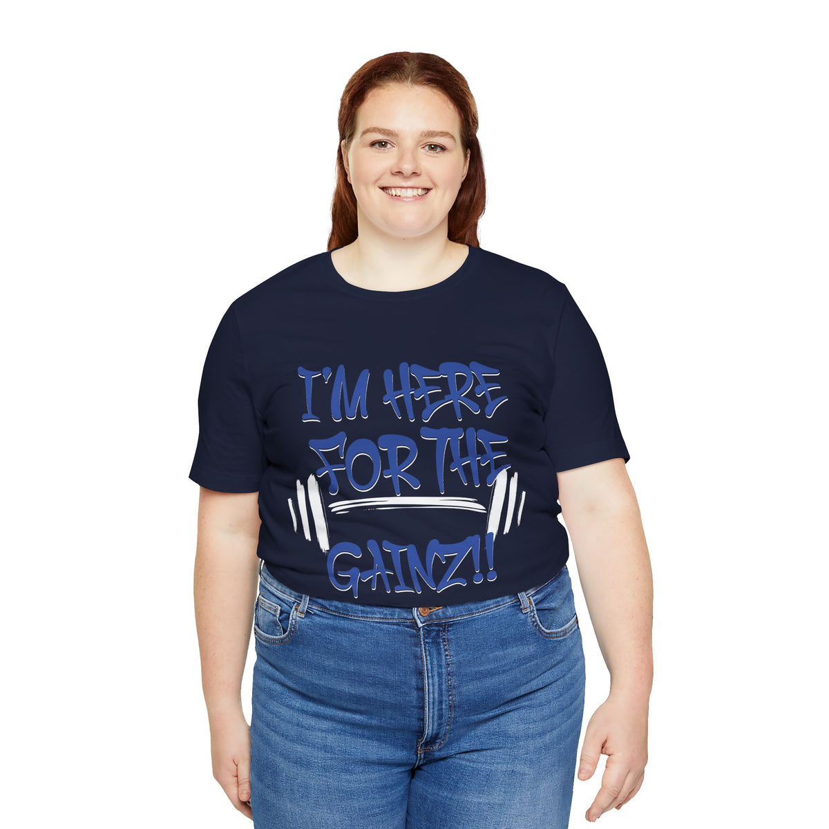 I'm Here For The Gainz! Gym Motivation T-Shirt - Funny Fitness Tee - Unisex XS-4XL