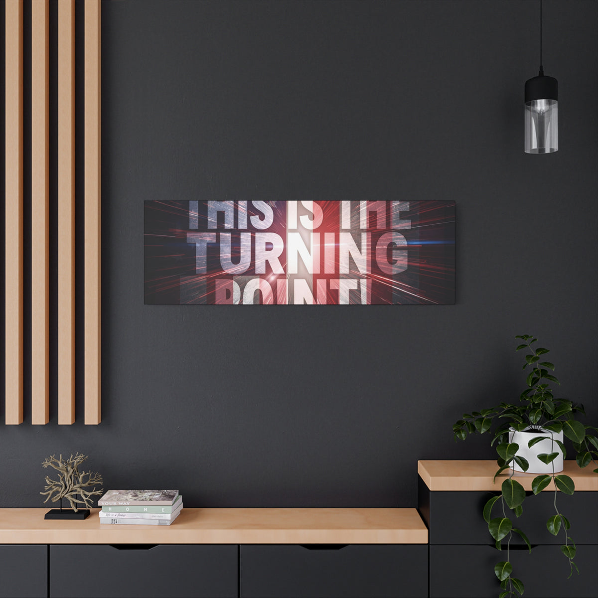 This Is The Turning Point! Canvas Wall Art - Patriotic American Flag - Red White Blue - Motivational Decor - 36 Sizes