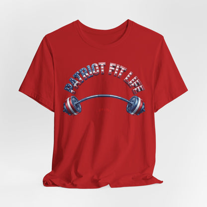 Patriot Fit Life Gym Life T-Shirt | American Flag Barbell Tee – LIVE FIT