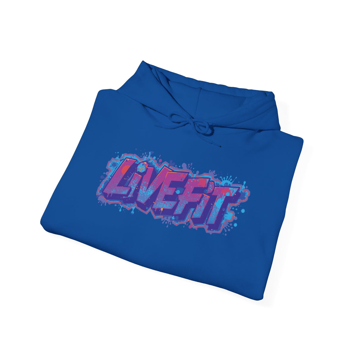 LIVE FIT Hoodie Sweatshirt - Motivational Fitness Pullover - Unisex Gym Hoodie - S-5XL