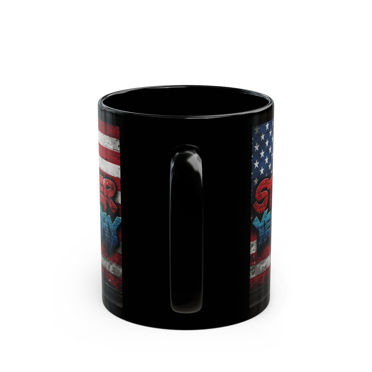 Stronger Than Yesterday! Motivational Mug - American Flag - 11oz/15oz