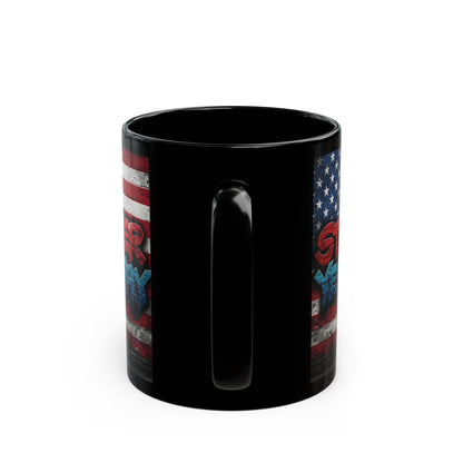 Stronger Than Yesterday! Motivational Mug - American Flag - 11oz/15oz
