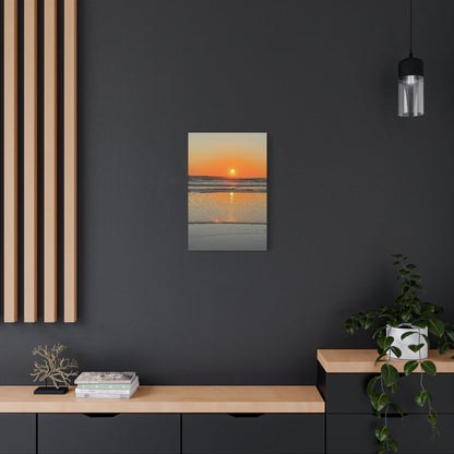 Sunset Beach Canvas Print, Ocean Decor, Wall Art, Home Decor, Coastal Artwork for Living Room