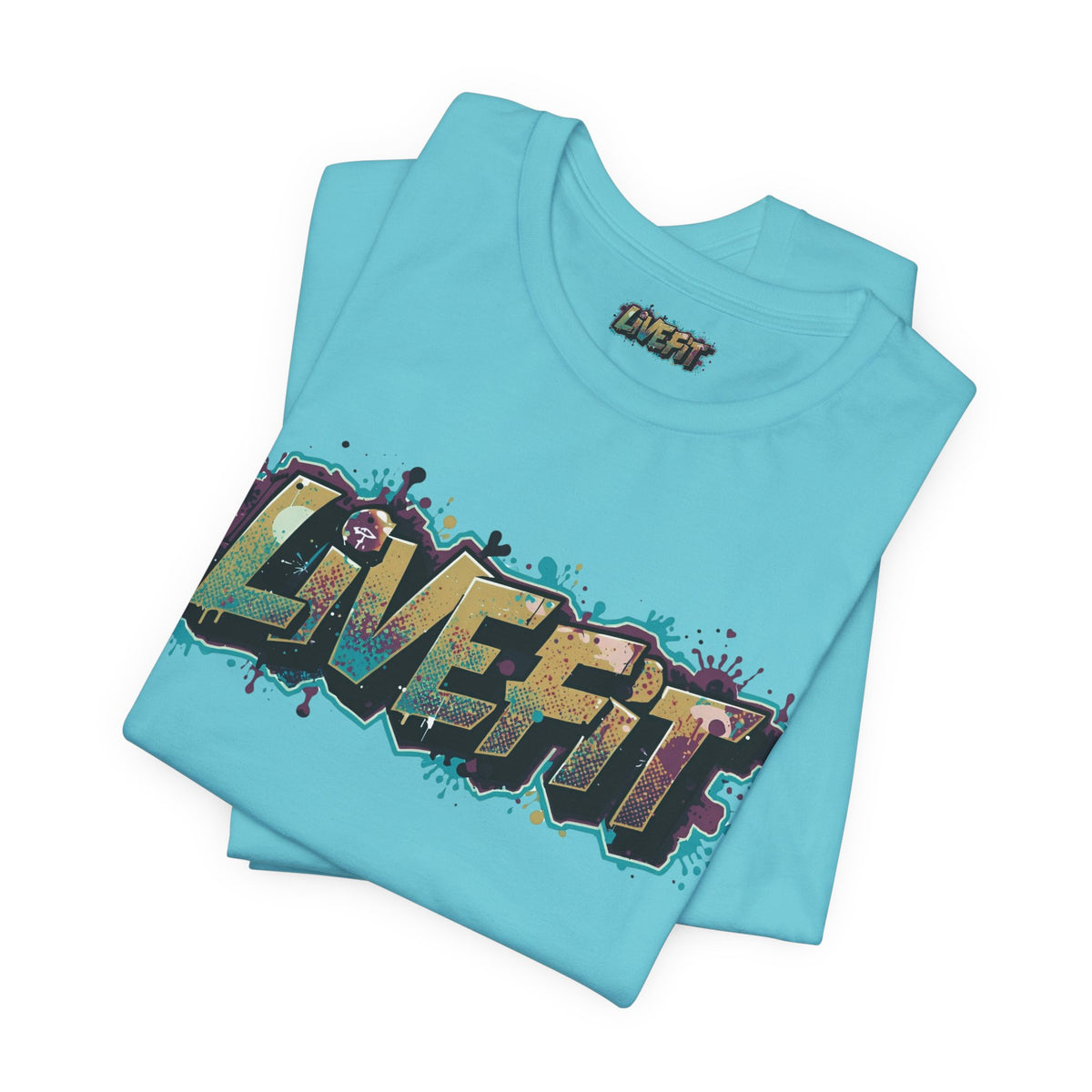 LIVE FIT Graphic Fitness Tee - Motivational Workout T-Shirt - Unisex XS-4XL