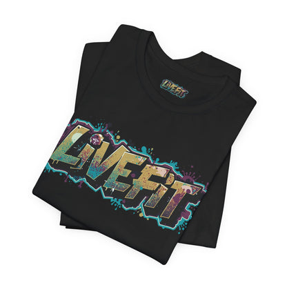 LIVE FIT Graphic Fitness Tee - Motivational Workout T-Shirt - Unisex XS-4XL