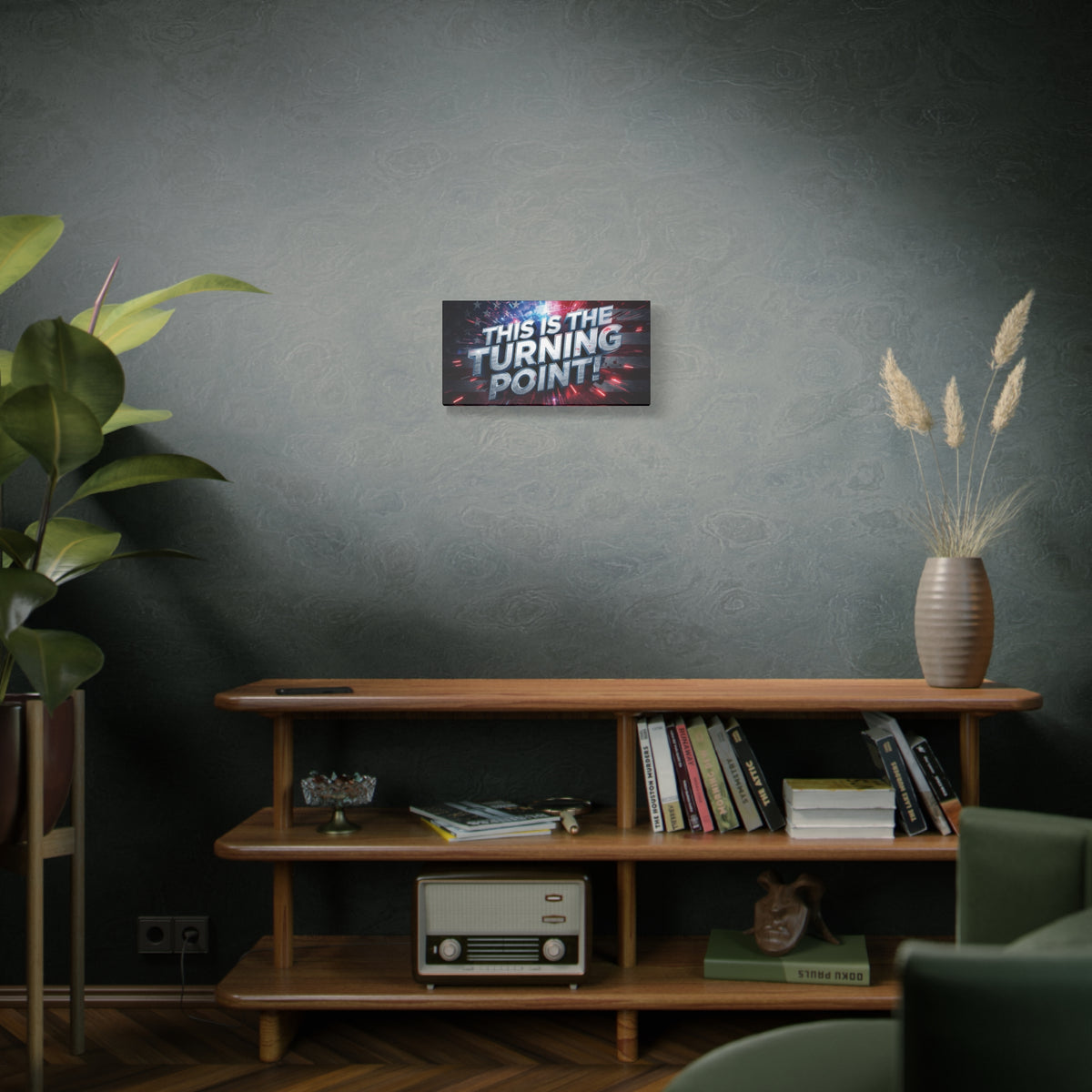 This Is The Turning Point! Canvas Wall Art - Patriotic American Flag - Red White Blue - Motivational Decor - 32 Sizes