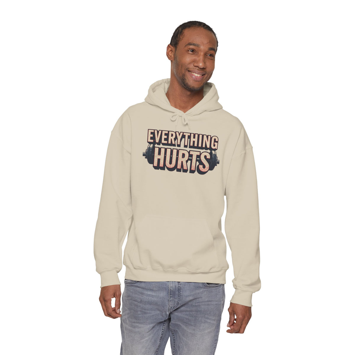 Everything Hurts! Gym Workout Hoodie - Funny Fitness Sweatshirt - Unisex Pullover - S-5XL