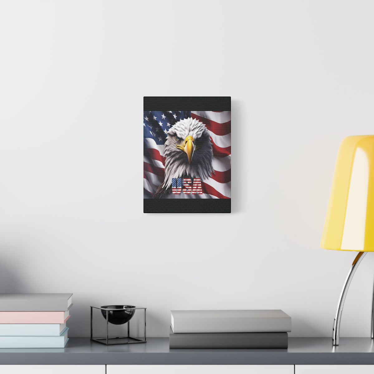 American Eagle Canvas Wall Art - Patriotic Flag Decor - USA Pride