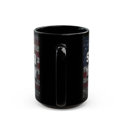 Stronger Than Yesterday! Motivational Mug - American Flag - 11oz/15oz