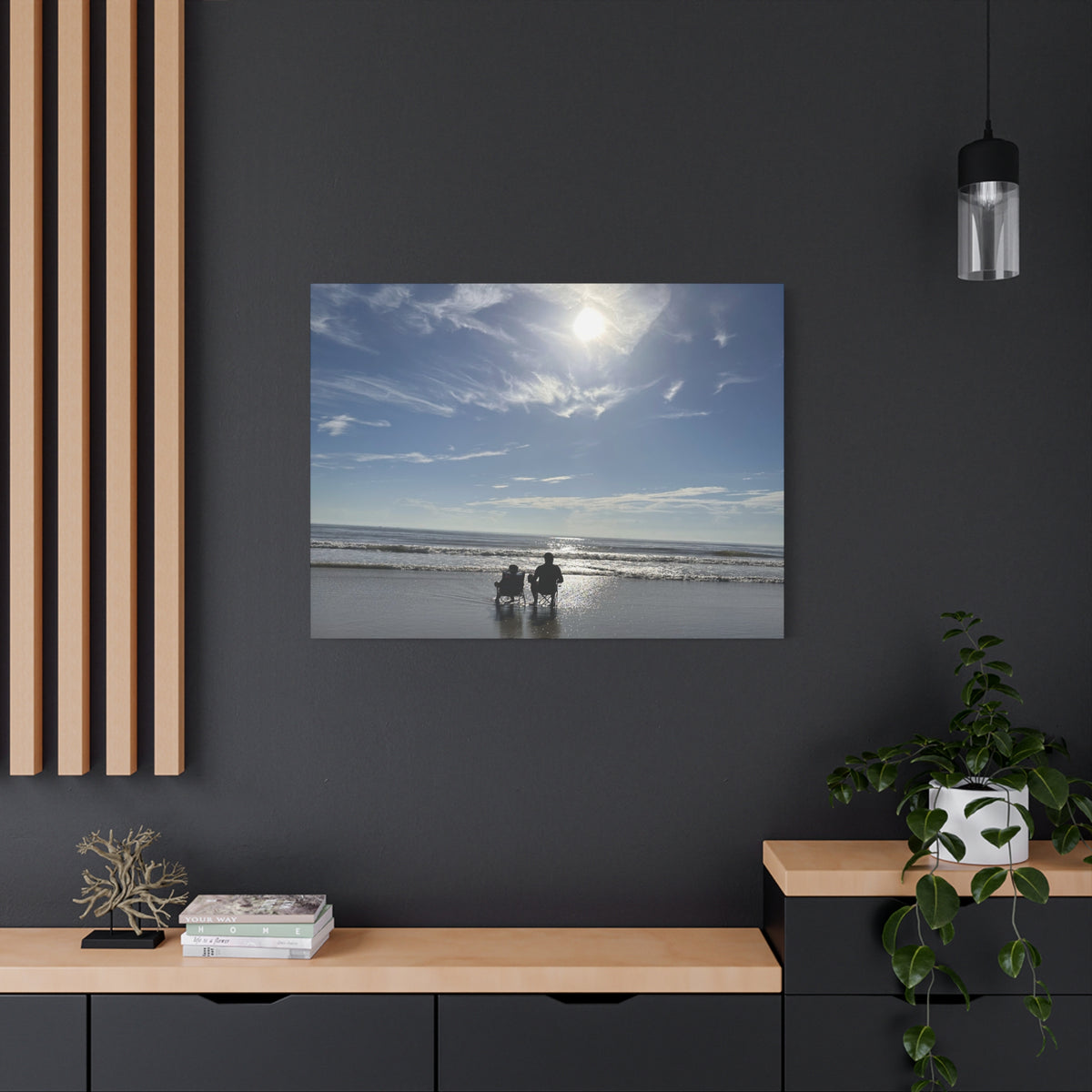 Beach Day Canvas Wall Art - Coastal Home Decor - Ocean Landscape - Serene Beach Print - 16 Sizes Available