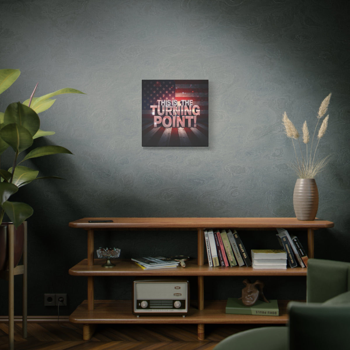 This Is The Turning Point! Canvas Wall Art - Patriotic American Flag - Red White Blue - Gallery Wrapped - 36 Sizes