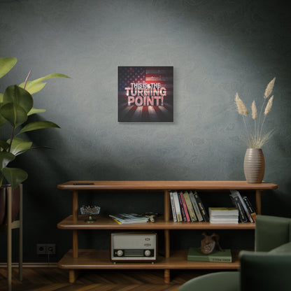 This Is The Turning Point! Canvas Wall Art - Patriotic American Flag - Red White Blue - Gallery Wrapped - 36 Sizes