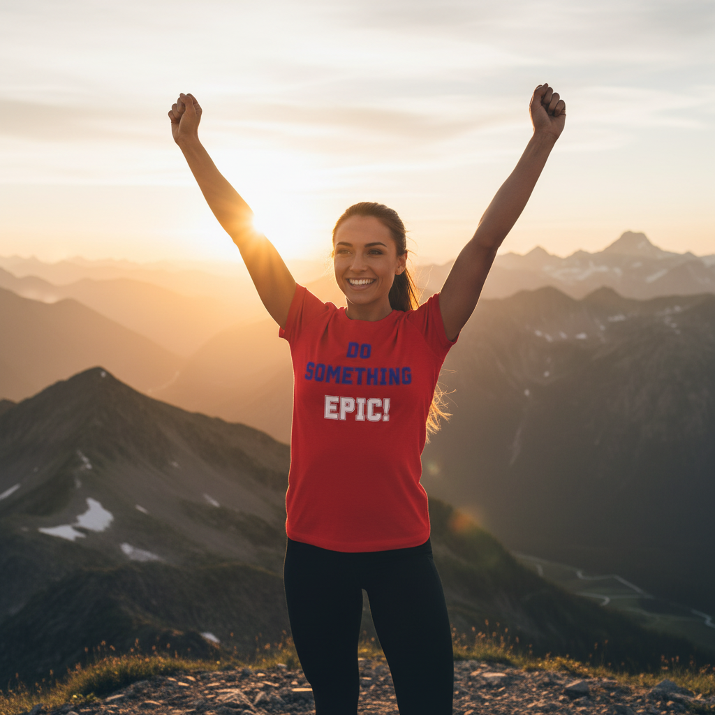 Do Something Epic! Motivational T-Shirt - Inspirational Fitness Tee - Unisex XS-4XL