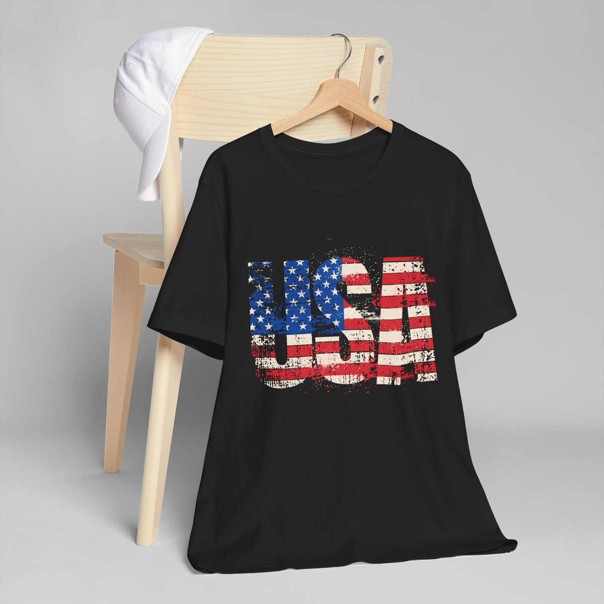 USA Red White Blue - American Flag T-Shirt - Patriotic Unisex Tee - S-3XL