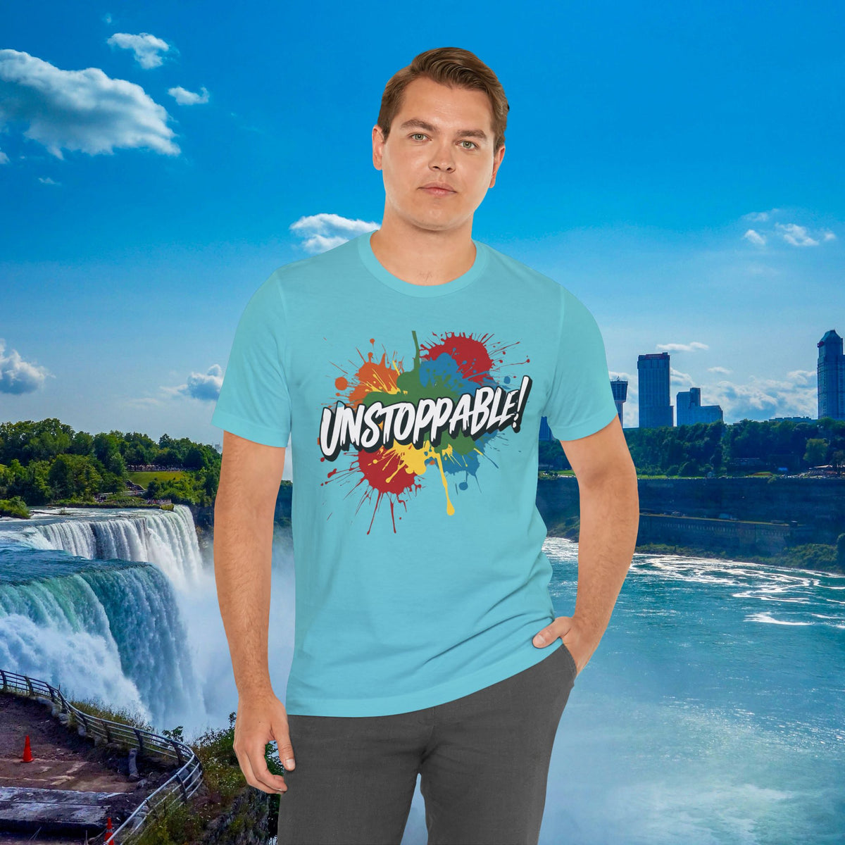 Unstoppable Vintage Retro T-Shirt - Motivational Graphic Tee - Unisex Casual Shirt