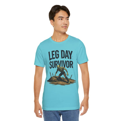 Leg Day Survivor Tee - Fitness Shirt - Workout Apparel - Gym Gift - Unisex Graphic Tee - Funny T-shirt