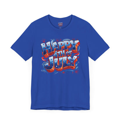 Happy 4th of July T-Shirt - Independence Day Bald Eagle - American Flag Graphic Tee