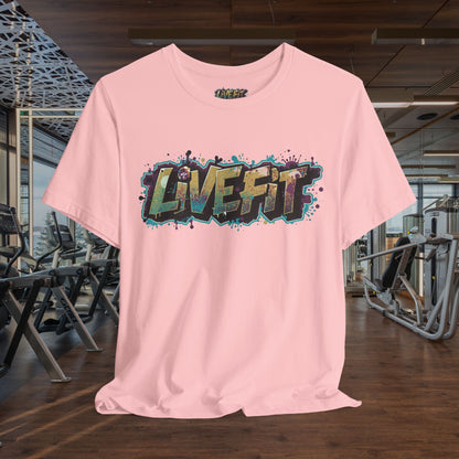 LIVE FIT Graphic Fitness Tee - Motivational Workout T-Shirt - Unisex XS-4XL