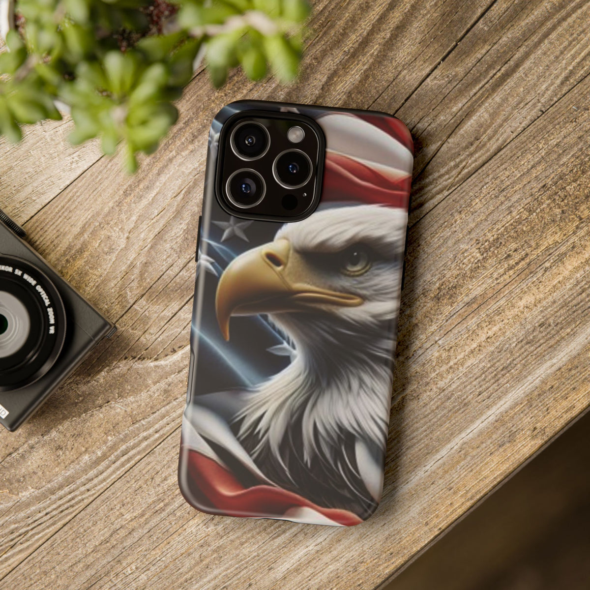 Patriotic Eagle American Flag Phone Case - Gift for Veterans - Independence Day - Memorial Day