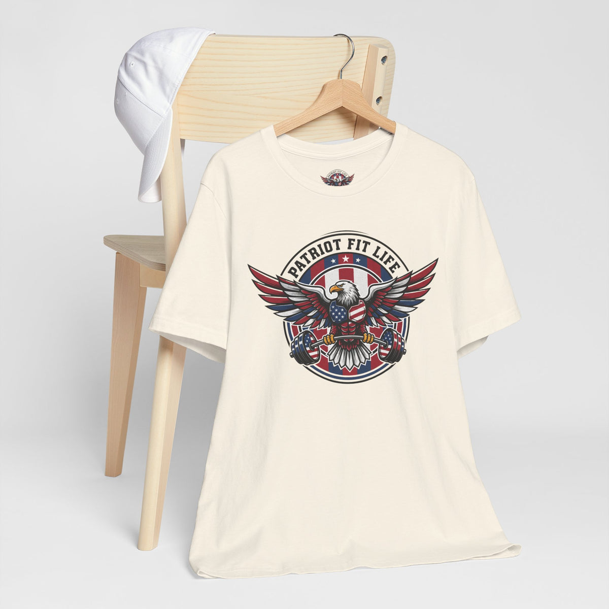 Patriot Fit Life Bald Eagle T-Shirt - American Flag Graphic Tee - Unisex Workout Shirt