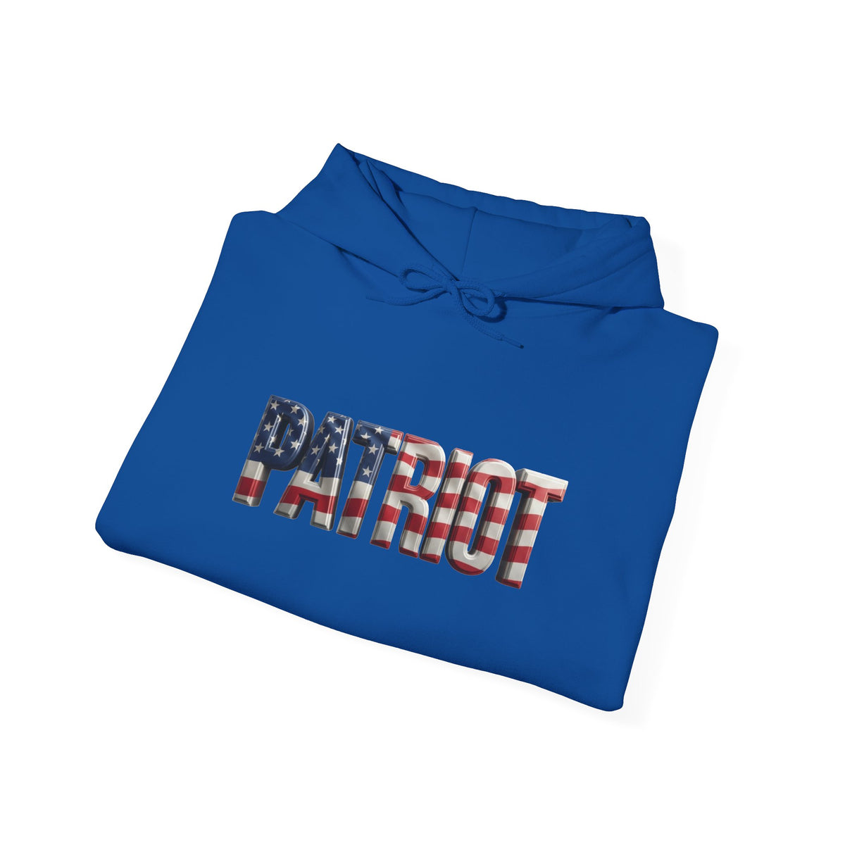 Patriot Flag Hoodie - American Flag Fill 'PATRIOT' Graphic Sweatshirt | Unisex Everyday Hoodie