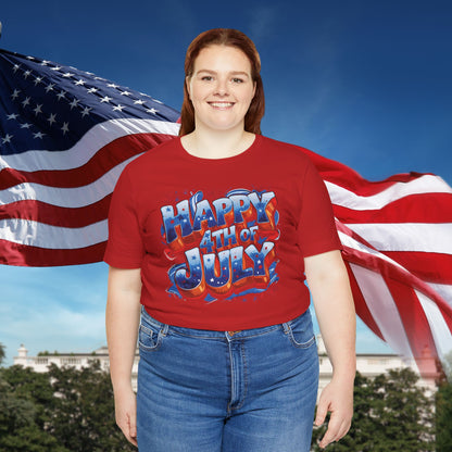Happy 4th of July T-Shirt - Independence Day Bald Eagle - American Flag Graphic Tee