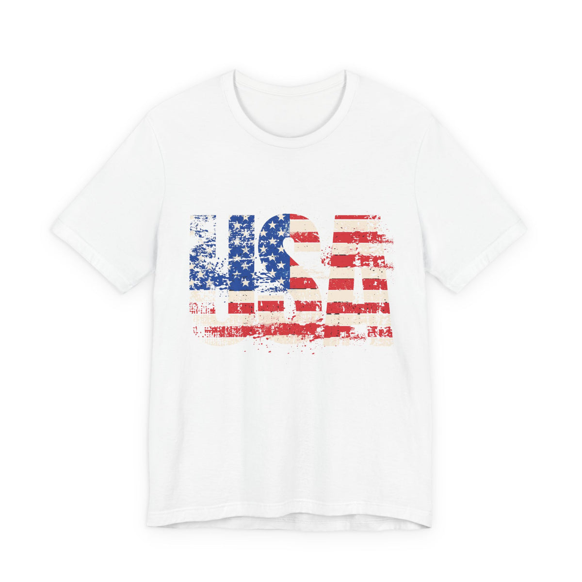 USA Red White Blue - American Flag T-Shirt - Patriotic Unisex Tee - S-3XL