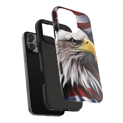 Patriotic - Bald Eagle - Phone Case - Tough Phone Case - American Flag Design - Gift for Veterans - National Holidays - Outdoor Adventures - Eagle Lover