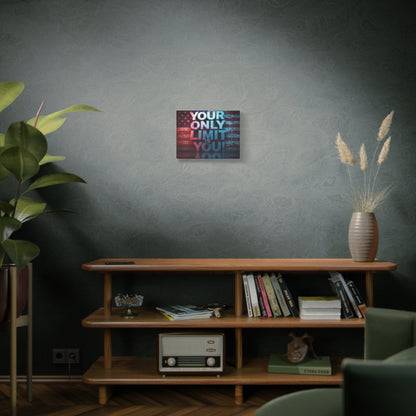 Your Only Limit Is You Canvas Wall Art - Motivational Vintage Flag Decor