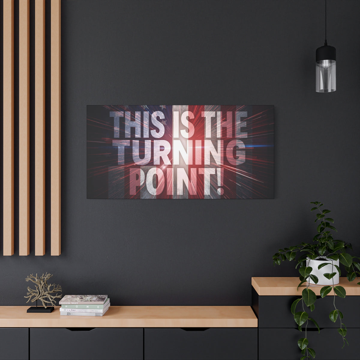This Is The Turning Point! Canvas Wall Art - Patriotic American Flag - Red White Blue - Motivational Decor - 36 Sizes