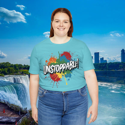 Unstoppable Vintage Retro T-Shirt - Motivational Graphic Tee - Unisex Casual Shirt